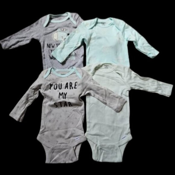 Gerber Other - BRAND NEW Lot of GERBER Long Sleeved Bodysuits Boys Size 6-9 months